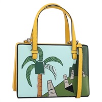 【原宿店限定】ロエベ LOEWE ポスタルスモール ハンドバッグ レザー 2way イエロー シルバー レディース 149899SM