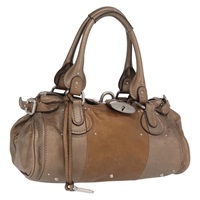 【原宿店限定】クロエ Chloe パディントン ハンドバッグ レザー ブラウン ゴールド レディース ka2137SAV