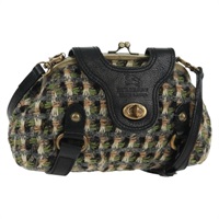【原宿店限定】バーバリー BURBERRY ショルダーバッグ ブルーレーベル ツイード グリーン レディース 168031V