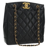 【原宿店限定】シャネル CHANEL ショルダーバッグ マトラッセ チェーン キャビアスキン ブラック ゴールド レディース 165470V