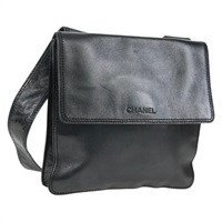 【原宿店限定】シャネル CHANEL ショルダーバッグ レザー ブラック レディース 165544V