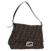 【原宿店限定】フェンディ FENDI マンマバゲット ショルダーバッグ ズッカキャンバス ブラック ブラウン レディース 168389V