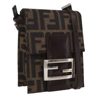 【原宿店限定】フェンディ FENDI ショルダーバッグ ズッカキャンバス ブラック ブラウン レディース 149894V