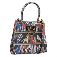 【原宿店限定】サルヴァトーレフェラガモ Salvatore Ferragamo ショルダーバッグ ガンチーニ レザー 2way マルチカラー ゴールド レディース BA9972V