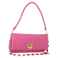 【原宿店限定】ミュウ ミュウ Miu Miu ショルダーバッグ マテラッセ チェーン レザー 2way ピンク ゴールド レディース ka2027V