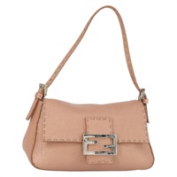 【原宿店限定】フェンディ FENDI セレリア マンマバゲット ショルダーバッグ レザー ピンク シルバー レディース ka2031SAV