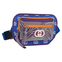 【原宿店限定】グッチ GUCCI ウエストバッグ インターロッキングG ナイロン パープル 752102 レディース BA9874V