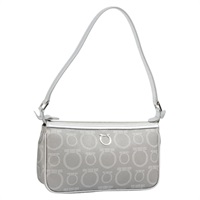 【原宿店限定】サルヴァトーレフェラガモ Salvatore Ferragamo ポーチ ハンドポーチ レザー PVC シルバー レディース BA9978V