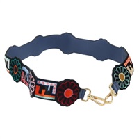 【原宿店限定】フェンディ FENDI ショルダーストラップ ズッカキャンバス マルチカラー ゴールド レディース 163474V