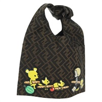 フェンディ FENDI ハンドバッグ ズッカキャンバス タロアウト ブラウン ブラック レディース 173118SM