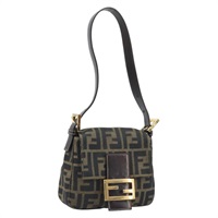 フェンディ FENDI マンマバゲット ハンドバッグ ズッカキャンバス ブラウン ブラック レディース 173348SAV