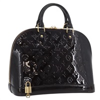 ルイ・ヴィトン LOUIS VUITTON アルマPM ハンドバッグ モノグラム ヴェルニ アマラント M91611 レディース ARZ079V