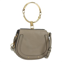 クロエ Chloe ナイル ハンドバッグ レザー 2way ベージュ ゴールド レディース ARZ135V