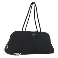 プラダ PRADA ハンドバッグ ナイロン ブラック シルバー レディース BSZ135V