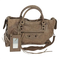 バレンシアガ BALENCIAGA ザシティ ハンドバッグ レザー 2way ブラウン 115748 レディース yk20183SAV