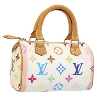 ルイ・ヴィトン LOUIS VUITTON ミニスピーディ ハンドバッグ モノグラム・マルチカラー ホワイト M92645 レディース ARZ011A