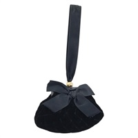 シャネル CHANEL ハンドバッグ ベロア ブラック ゴールド レディース ARZ385A