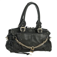 クロエ Chloe パディントン ハンドバッグ レザー ブラック ゴールド レディース bs33836A