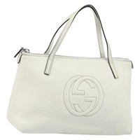 グッチ GUCCI ハンドバッグ レザー ホワイト シルバー 340618 レディース ka2939A