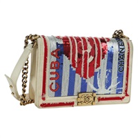 シャネル CHANEL ショルダーバッグ ボーイシャネル28　キューバ　チェーン スパンコール レザー マルチカラー ゴールド レディース 173370SAM