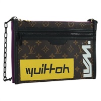 ルイ・ヴィトン LOUIS VUITTON フラットメッセンジャー ショルダーバッグ モノグラム パープル M44641 レディース 173382SAM