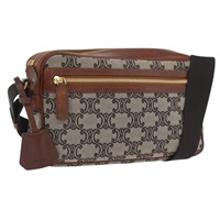 セリーヌ CELINE ショルダーバッグ マカダムキャンバス ブラウン ゴールド レディース 173815A