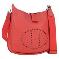 エルメス HERMES エブリンGM ショルダーバッグ レザー ピンク シルバー レディース bs33716V