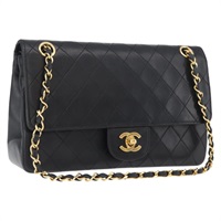シャネル CHANEL ショルダーバッグ マトラッセ チェーン ラムスキン ブラック ゴールド レディース ka2893SAV