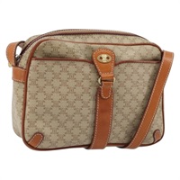 セリーヌ CELINE ショルダーバッグ マカダムキャンバス PVC ベージュ ゴールド レディース ARZ061A