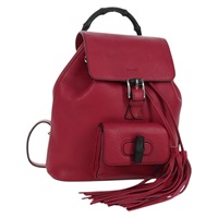 グッチ GUCCI バックパック バンブー レザー ピンク シルバー 387149 レディース 171479V