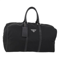 プラダ PRADA ボストンバッグ ナイロン ブラック シルバー レディース 168307A