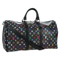 ルイ・ヴィトン LOUIS VUITTON キーポルバンドリエール50 ボストンバッグ モノグラム マルチカラー LV×TM ブラック M13745 レディース LNZ430SM