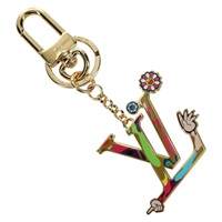 ルイ・ヴィトン LOUIS VUITTON LVアイコニックスーパーフラット チャーム メタル ゴールドトーン M02468 レディース LNZ409SAM