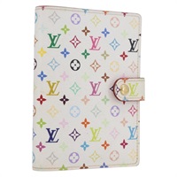 ルイ・ヴィトン LOUIS VUITTON アジェンダPM 手帳カバー モノグラム・マルチカラー ホワイト R21074 レディース BA10903V
