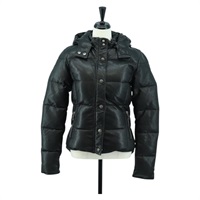 クロムハーツ Chrome Hearts 上着 ダウンジャケット ラムスキン XS ブラック レディース 168331SM