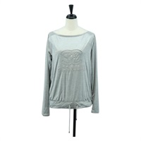 シャネル CHANEL CC トップス 長袖Ｔシャツ レーヨン サイズ 36 シルバー レディース am10856V