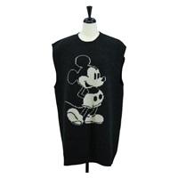 ミュウ ミュウ Miu Miu ニットベスト 上着 Disneyコラボ コットン サイズ36 ブラック レディース ARZ190M