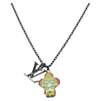 ルイ・ヴィトン LOUIS VUITTON ペンダントDJボキャブラリーヴィヴィエンヌDJ ネックレス メタル ブラック M69460 レディース ARZ167M