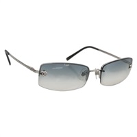 シャネル CHANEL サングラス CC ラインストーン リムレス メタル グレー レディース am10924V