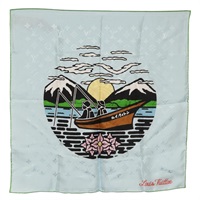 ルイ・ヴィトン LOUIS VUITTON スカーフ バンダナLVシティスタンプ シルク ライトブルー M96939 レディース LNZ586M