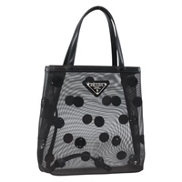 プラダ PRADA ハンドバッグ メッシュ ナイロン ブラック レディース ka3419V