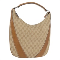 グッチ GUCCI ハンドバッグ GGキャンバス ベージュ シルバー 124357 レディース SW2214A