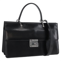 グッチ GUCCI ハンドバッグ レザー ブラック シルバー 000 406 0534 レディース gh1985A