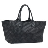 ボッテガヴェネタ BOTTEGAVENETA カバ MM ハンドバッグ イントレチャート レザー ブラック 115664 レディース am11136SAV