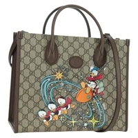 グッチ GUCCI ハンドバッグ GGスプリーム ドナルド Disneyコラボ PVC 2way ベージュ 648134 レディース BAZ859SM