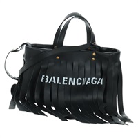 バレンシアガ BALENCIAGA ランドリー カバ ハンドバッグ レザー 2way ブラック ゴールド 517842 レディース SW2252SM