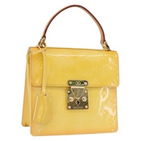 ルイ・ヴィトン LOUIS VUITTON スプリング ストリート ハンドバッグ モノグラムヴェルニ ライムイエロー M91068 レディース BAZ414A
