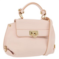 サルヴァトーレフェラガモ Salvatore Ferragamo ハンドバッグ ガンチーニ レザー 2way ピンク ゴールド レディース BAZ784A