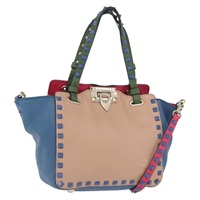 ヴァレンティノ VALENTINO ハンドバッグ レザー 2way マルチカラー ゴールド レディース bs34219A