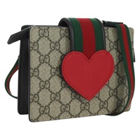 グッチ GUCCI ショルダーバッグ チルドレンズ GGスプリーム ウェブシェリーライン PVC ベージュ 793830 レディース AMZ408M